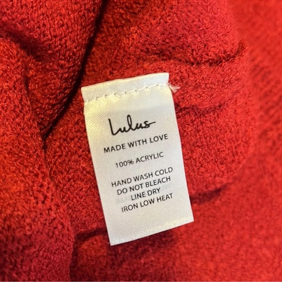 Lulu’s Lush for Life Red Cutout Halter Knit Midi Dress size small - Picture 11 of 14